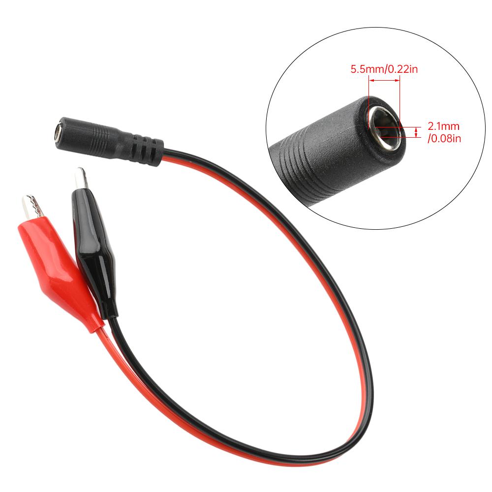 25CM/30CM Metal Alligator Clip Crocodile Electrical Clamp for Testing Probe Crocodile Test Clip to DC Adapter Multimeter For Car