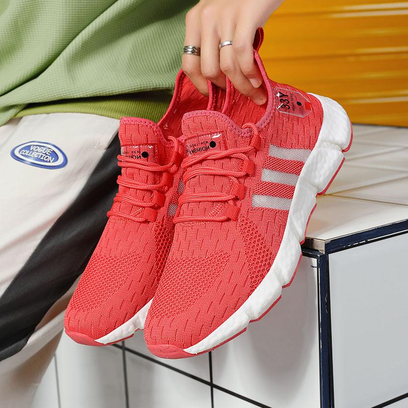 Мужские сетчатые кроссовки больших размеров 39-47 - Дышащая спортивная обувь для бега в зале, Легкая повседневная спортивная обувь