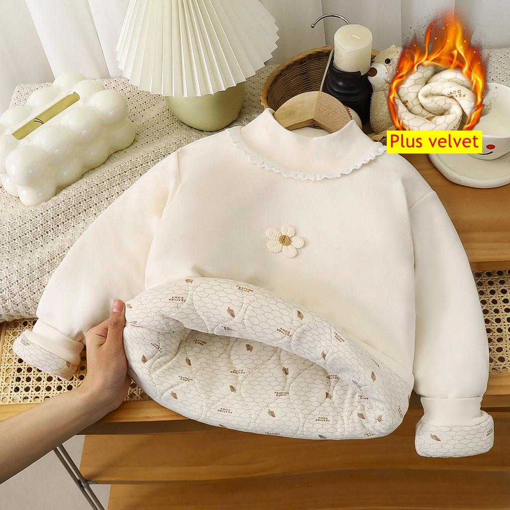 Children's Sweater Autumn and Winter Fleece Thickened Children's Cotton Clothes Cartoon Top