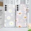 Летний чехол с цветком ромашки для Samsung Galaxy S25 S24 S23 S22 Plus S21 Ultra S20 FE Ударопрочный прозрачный мягкий чехол Fundas