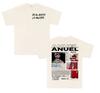 Rapper Anuel AA Real Hasta La Muerte Tour 2025 Album T Shirts Mens Fashion Hot Sale Tshirt Hip Hop Gothic Short Sleeve Tshirt