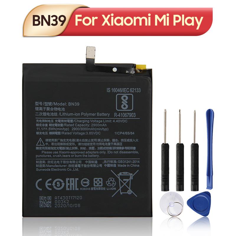 НОВЫЙ Запасной Аккумулятор Для Телефона Xiaomi Mi Play BN39 3000 мАч С Бесплатными Инструментами