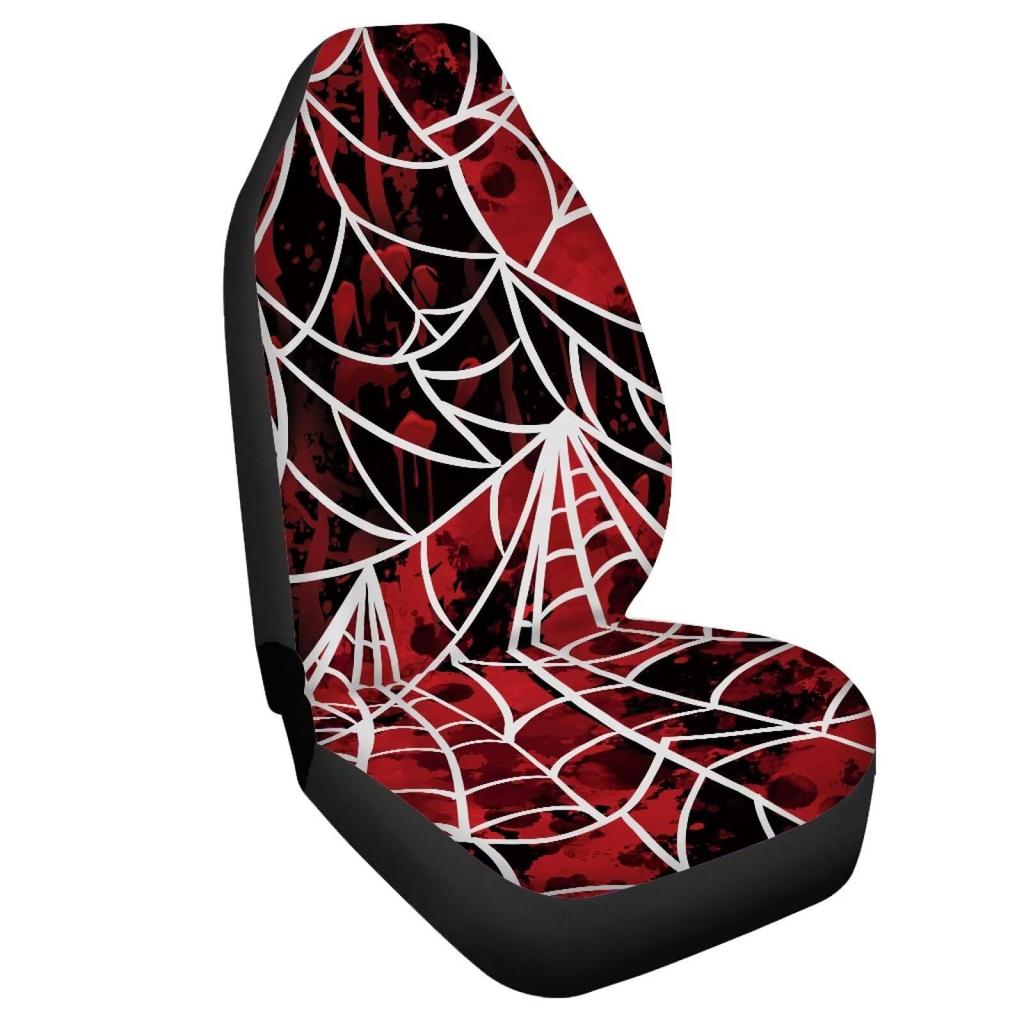 Halloween Holiday Decoration Car Seat Cover Dust-Proof And Dirt-Resistant Black Cat Pumpkin Pattern Car Seat Cover