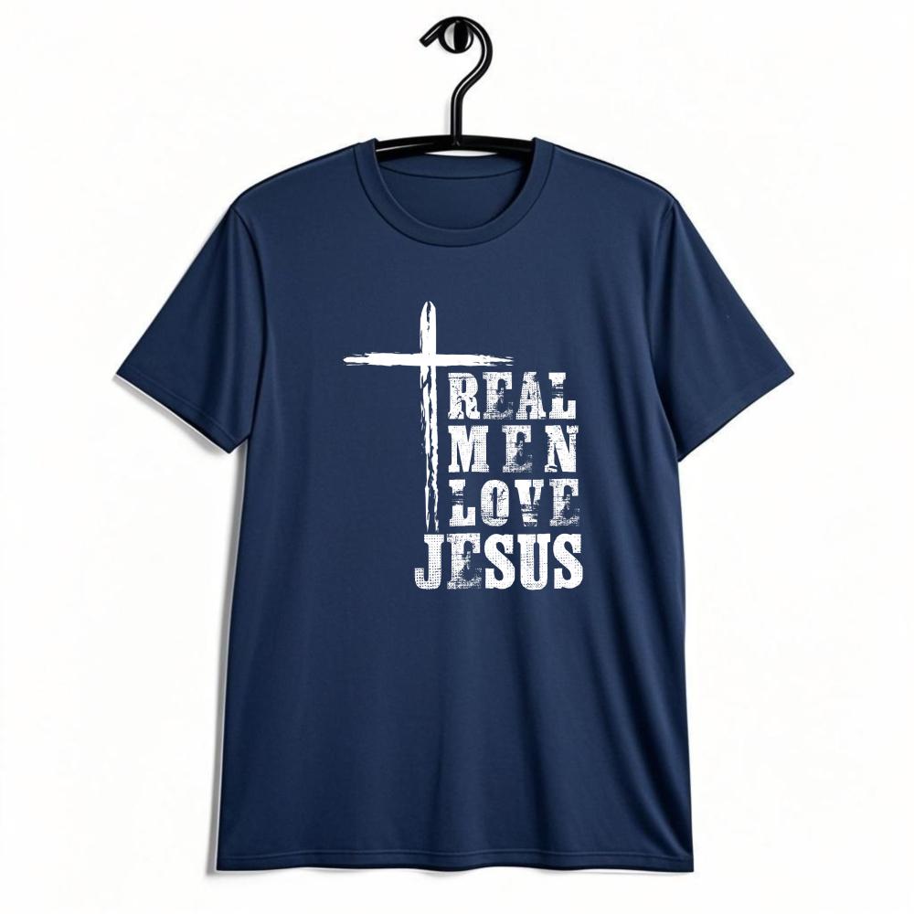 Real Unisex Love Jesus Cross Tshirt Christian Faith Religious Graphic Tee For Unisex Faithbased Cross Printed Tshirt Cotton Tops
