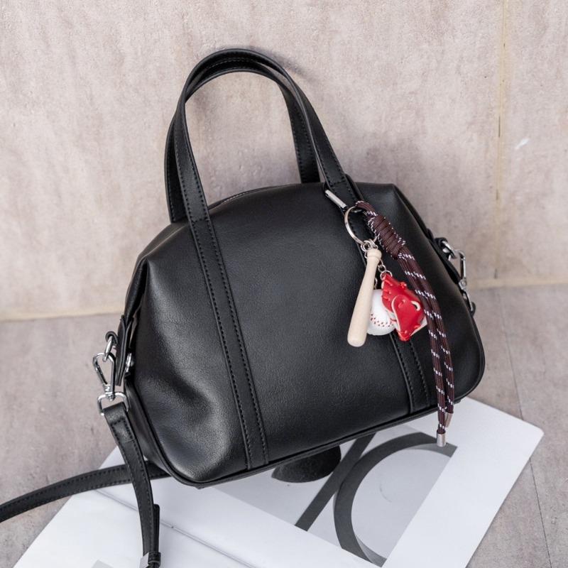 Стильная женская сумка, винтажная универсальная сумка Boston Bag из натуральной кожи, женская сумка-тоут из коровьей кожи растительного дубления через плечо