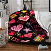 1pc Love, Kiss Blanket Warm, Cozy, And Soft, Suitable for Sofas, Beds, Cars, And Office Use.Perfect for Camping And Travel, Making It a Great Gift for