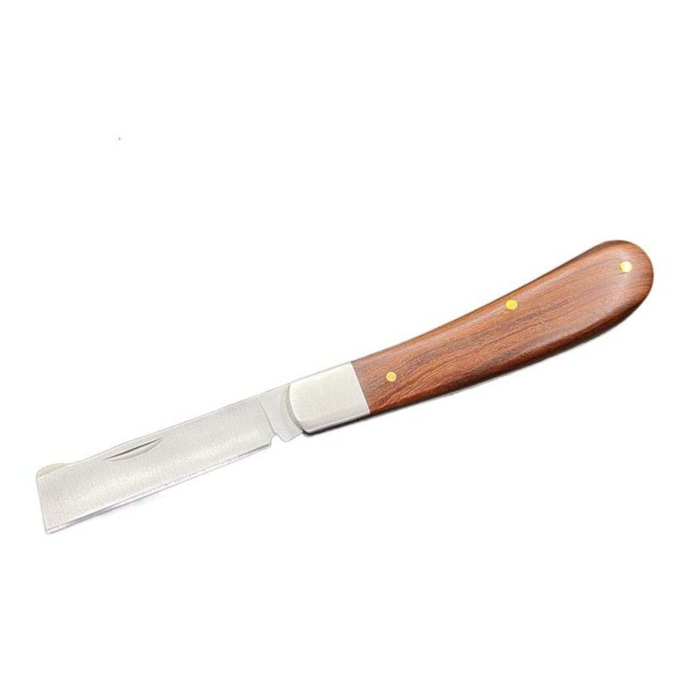 Острый садовый нож для обрезки, односторонний открытый нож из нержавеющей стали, складной садовый резак для прививки