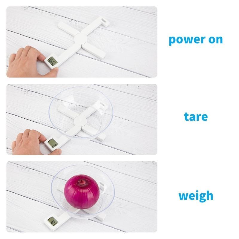 Compact Folding Digital Kitchen Scale, Accurate Foldable Portable Scale Easy to Read LCD Display
