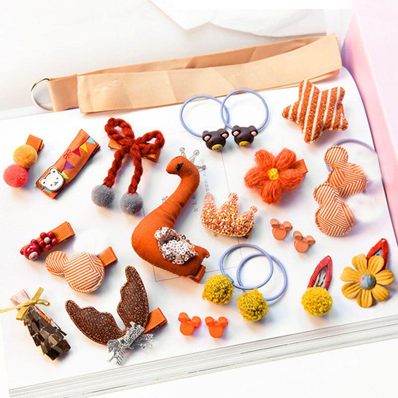 Заколки для волос для маленьких девочек, детская повязка на голову с бантом, короной, цветком, заколки для волос, заколки, головной убор