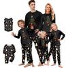 Print Cute Family Set Pajamas, Home Clothes, Family Set Long Sleeve Top Pants Set