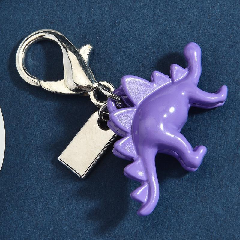 Perfect As Bag Charm, Car Keyring or Jewelry Gift Luxury Flower Dinosaur Keychain For Women;