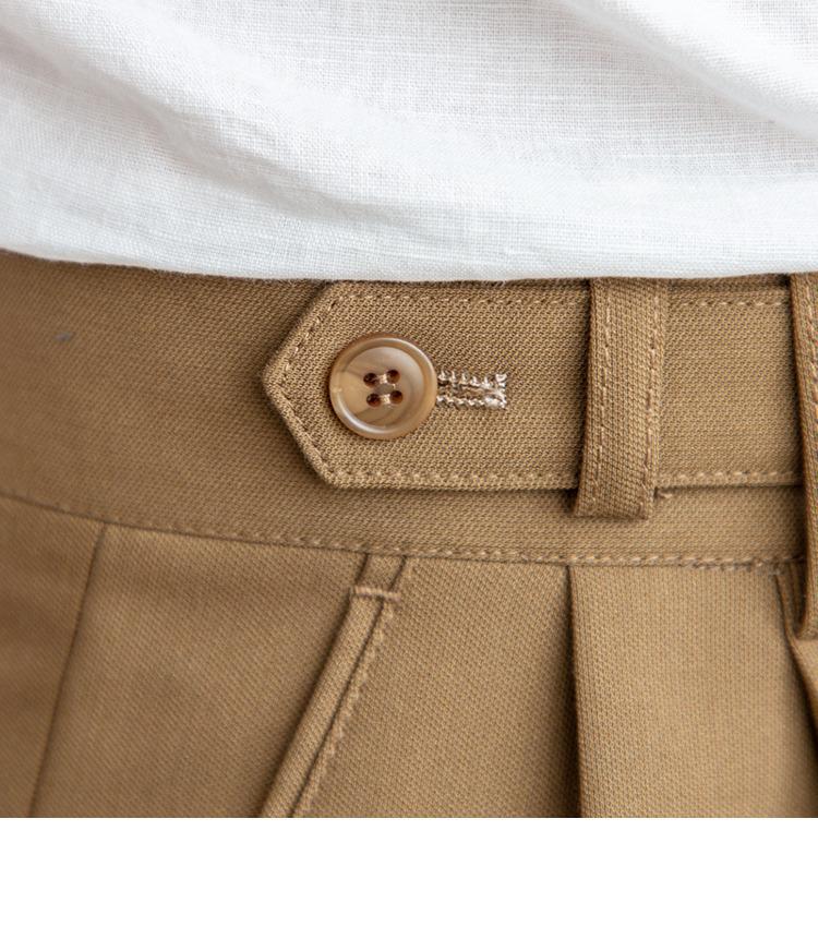 Korean-Style Mid-High Waist Straight Nine-Point Pants – Men's British Anti-Wrinkle Casual Wear