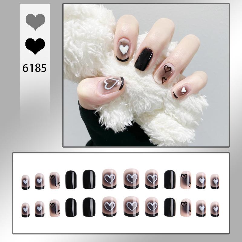 Ногти свежие милые носимые ногти девушка румяна поддельные ногти патч носимый нейл-арт