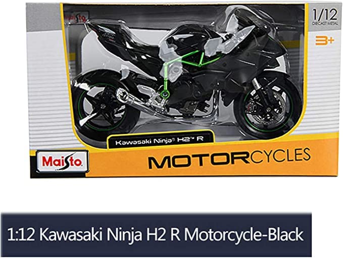 Мини-байк Maisto Kawasaki Ninja H2R, мотоцикл Maisto Kawasaki Ninja H2R 1/12 112