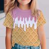 Детская одежда, летняя футболка с короткими рукавами и вафельным принтом для девочек, повседневные детские топы