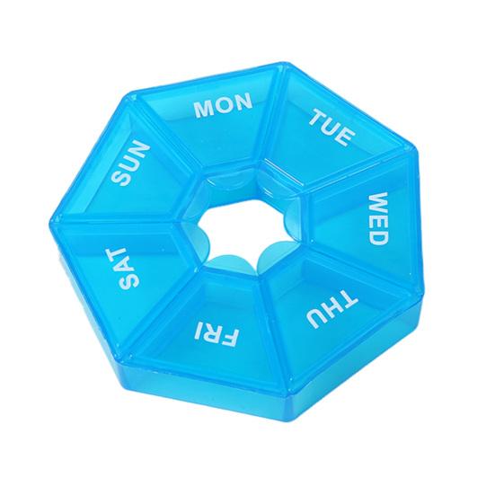 Еженедельный органайзер для таблеток с 7 отделениями, портативный дорожный футляр для таблеток, дозатор для приема лекарств один раз в день, ящик для хранения капсул