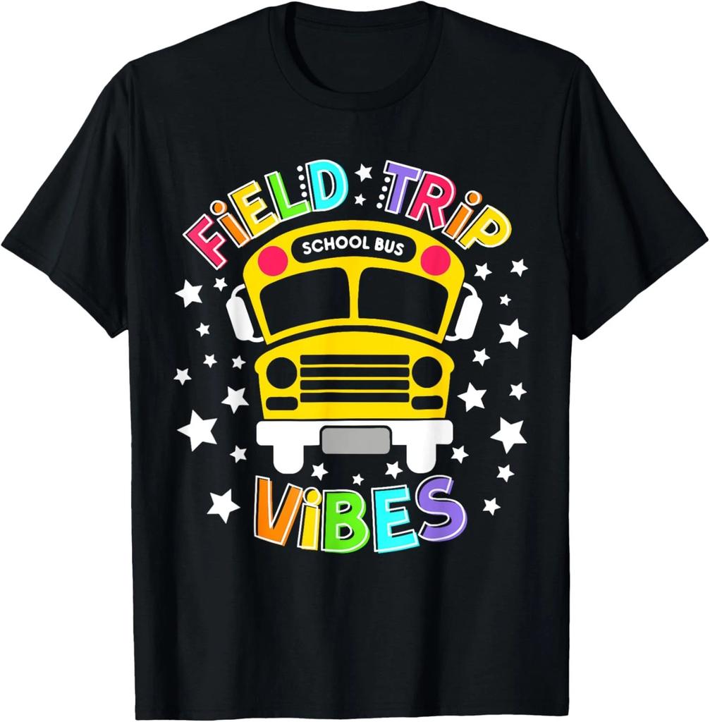 Field Trip Vibes Face Smile Retro Groovy Field Day Unisex T-Shirt