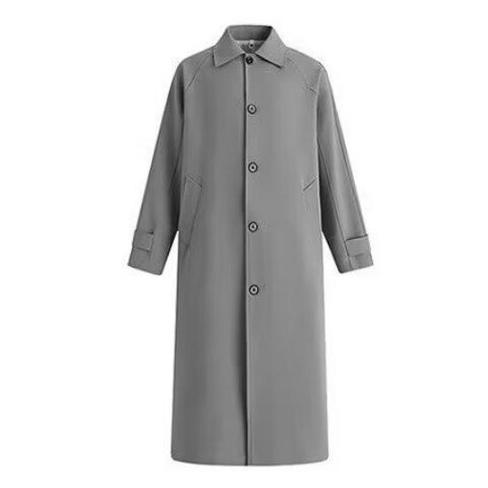 Женский ветрозащитный плащ petite средней длины в японском стиле с воротником-куклой, свободный крой - Весна 2025