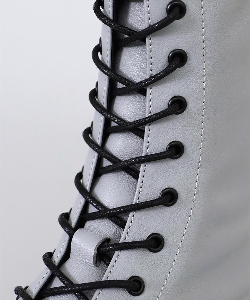 Heenn Mid Calf Monkey Boots. Cloudy Gray