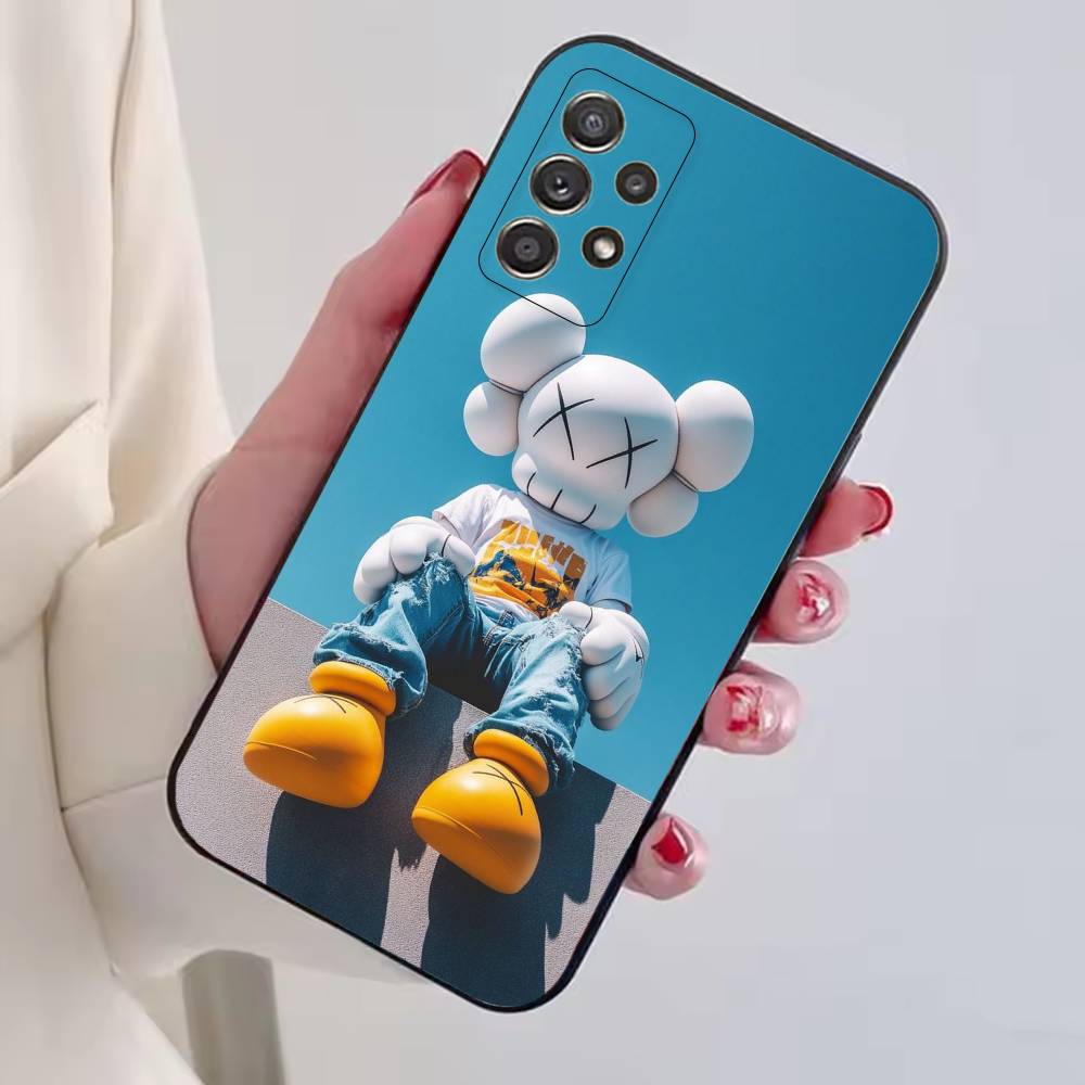 P-Pop Art Mixk K-KAWS Phone Case Black Silicone Soft For Samsung S25,S24,S21,S22,S23,S30,Ultra,S20,Plus,Fe,Lite