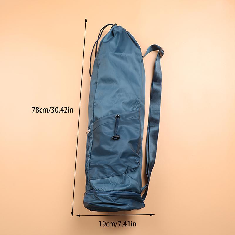 Large Capacity Exercise Yoga Mat Bag Multifunction Storage Bag Waterproof Fitness Bag Full-Zip Canvas Adjustable Shoulder Strap