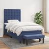 3136891 vidaXL Divan Bed with Mattress Blue 90x200 Cm Fabric