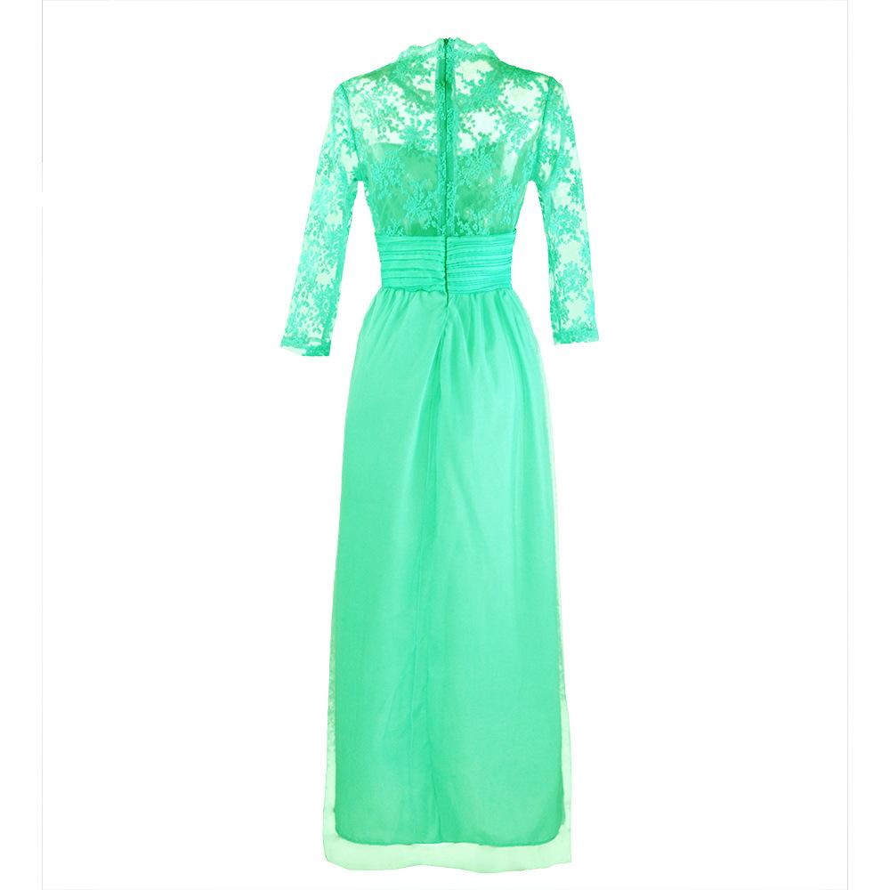 Осеннее женское красное кружевное прозрачное платье с длинным рукавом, темперамент, элегантная модная женская одежда