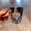 Heart-Shaped Crystal Rhinestone Stainless Steel Coffee & Beer Mug