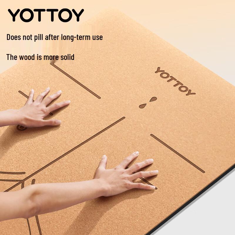 Йога-коврик Yottoy из натурального каучука и пробки