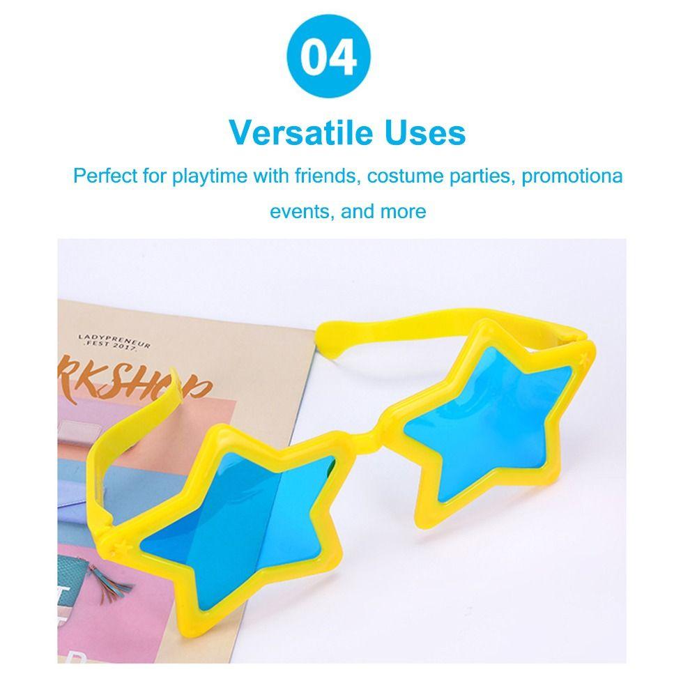 Halloween Carnivals Big Pentagram Glasses Novelty Funny Glasses Cute Costume Glasses  for Adults