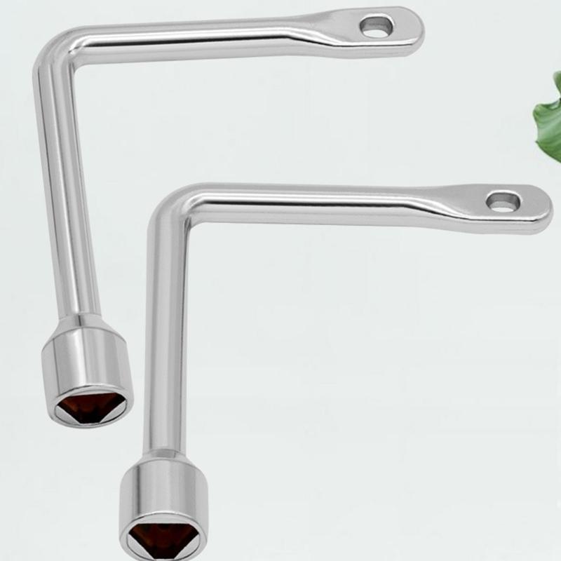 Metric L Shaped Angled Triangle Socket Wrench Zinc Alloy Double Head Elbow Wrench for Elevator Mechanic Repair Tool