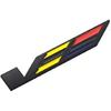 3x Black V Car Body Trunk Lid Sticker Badge Emblem Compatible For ATS CTS SRX XTS (Black/Yellow/Red)