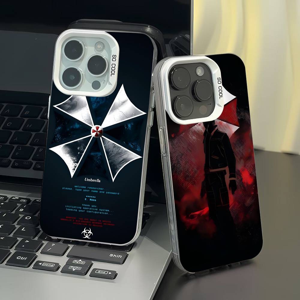 Чехол для телефона R-Resident E-Evil для iPhone 17 17Air 16 15 14 13 12 11 Pro Max Plus Цветной Серебряный