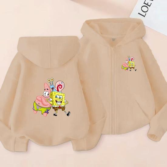 Kids Cardigan Sweatshirt Girls Boy 3-12 Years Hoodie Zipper Style Popular Anime Print Sports Casual Fashion Loose Coat Clothing