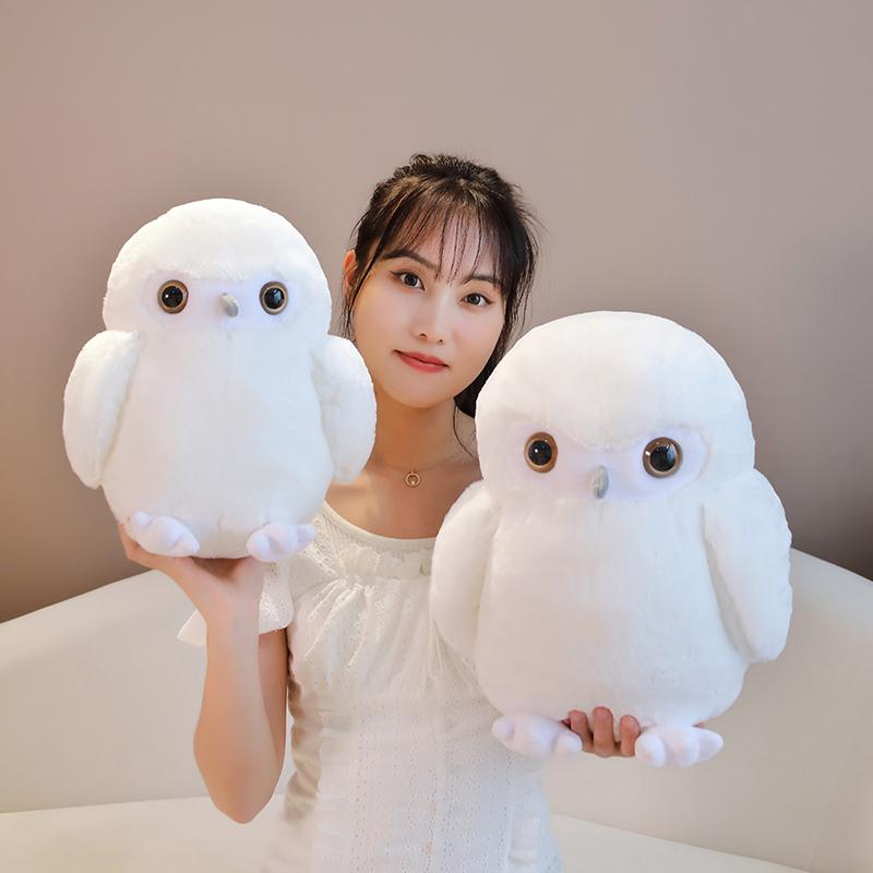 30cm/40cm Stuffed Couple Owl Doll Simulation Animal Toy Cute Bird Brown White Cartoon Plush Children Girls Gift
