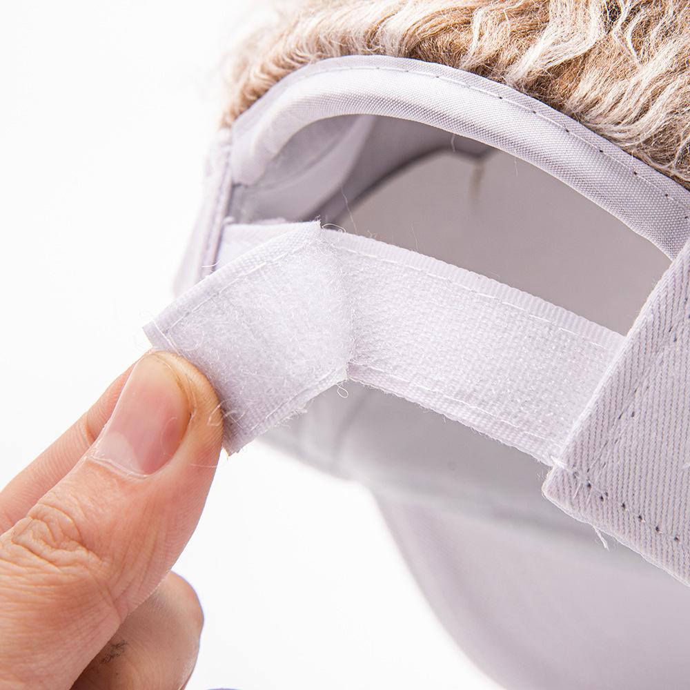 Парик Бейсболка Забавный парик Солнцезащитный козырек Шляпа Короткая накладная шапка для волос для мужчин Взрослые лысые люди