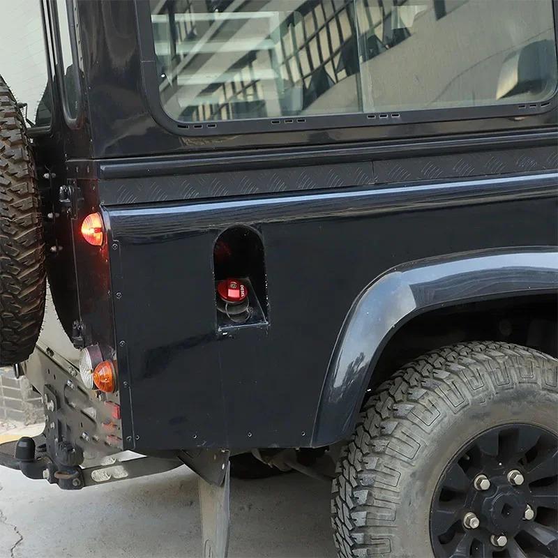For Land Rover Defender 90 110 130 2004-2018 Aluminum Alloy Red Car Fuel Cap Panel Cover Trim Sticker Car Accessories HY5