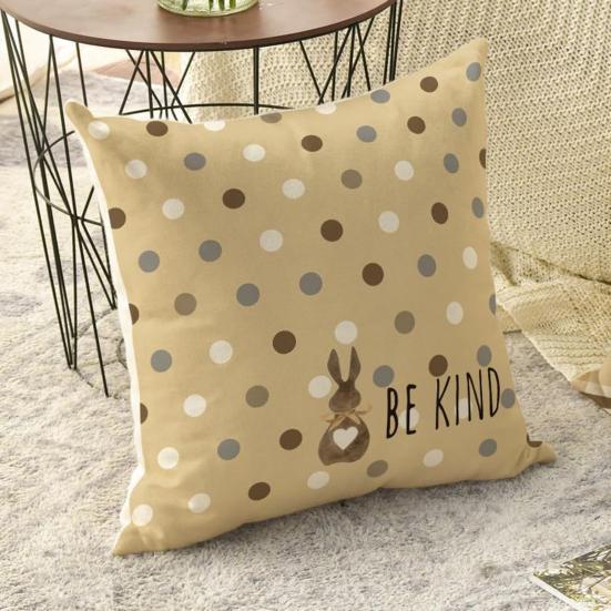 Наволочка с пасхальным кроликом, очень мягкая, износостойкая, моющаяся, не выцветающая, квадратная наволочка для дивана, наволочка