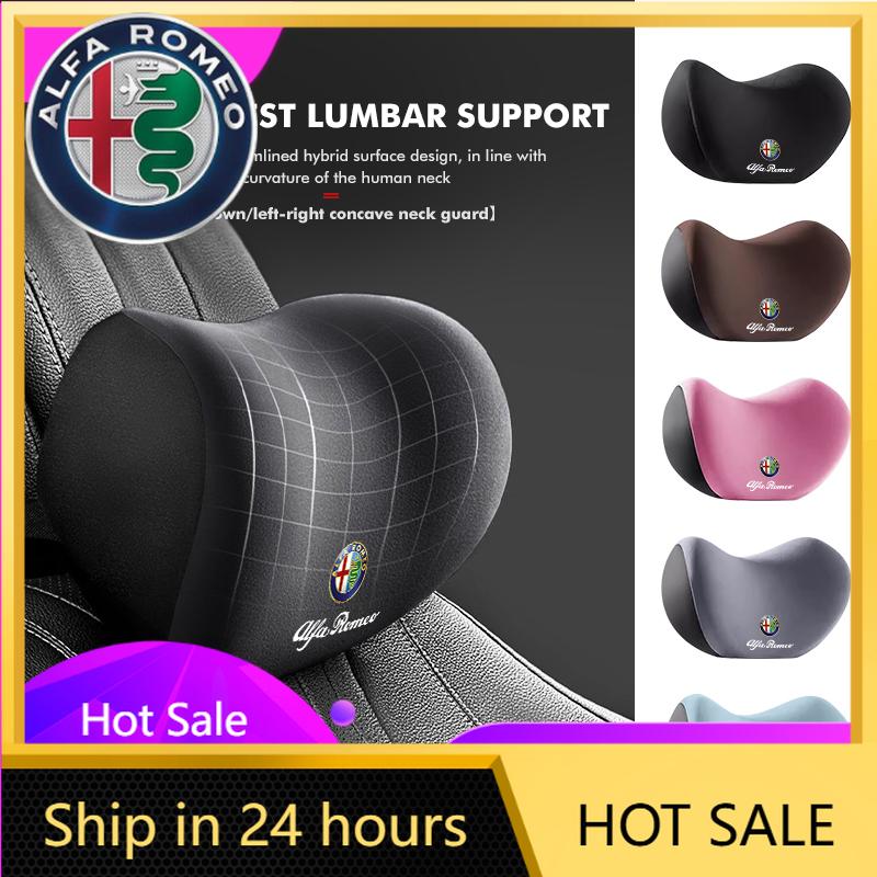 Car Stickers For Alfa Romeo Car Driver Seat Headrest Lumbar Support Pad Neck Pillow Interior Accessories For Alfa Romeo Giulia 1