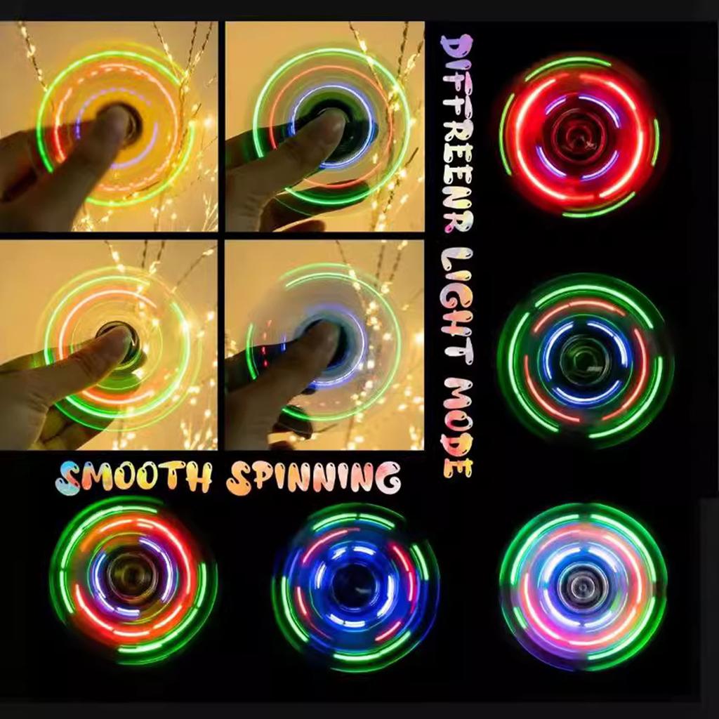 Светящийся светодиодный спиннер Fidget Spinner Hand Top Spinners светится в темноте EDC Figet Spiner Finger Stress Relief