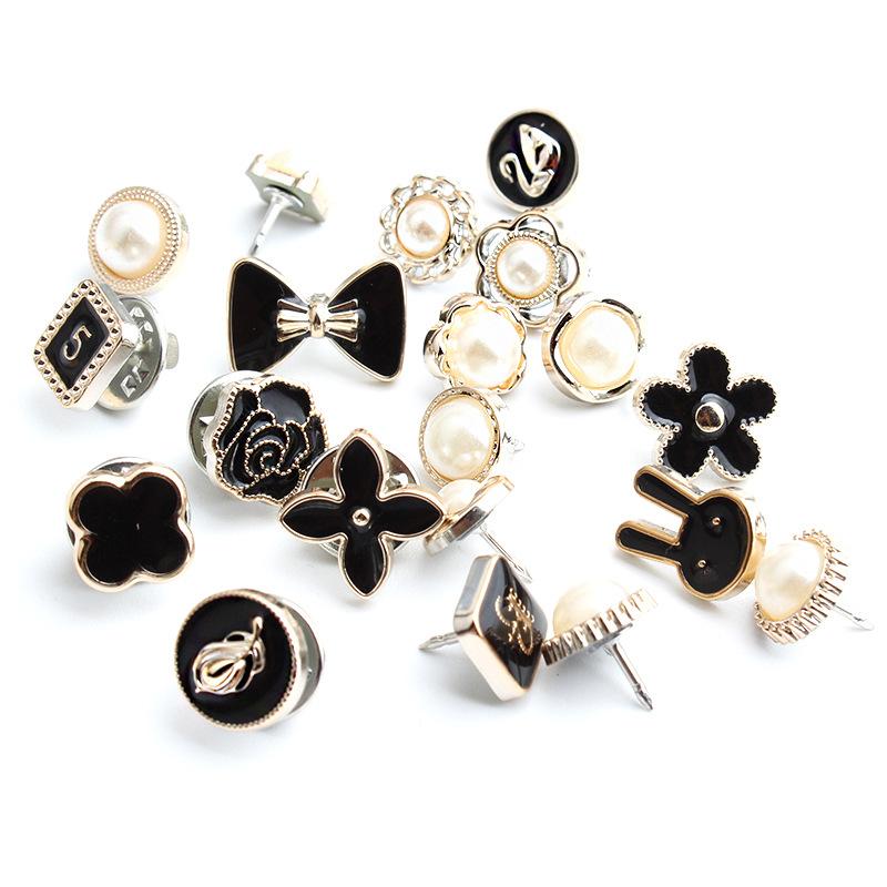 Non-slip Button Underbutton Removable Adjustable No-stitch Button No-stitch Pearl Button Shirt Decorative Brooch Button