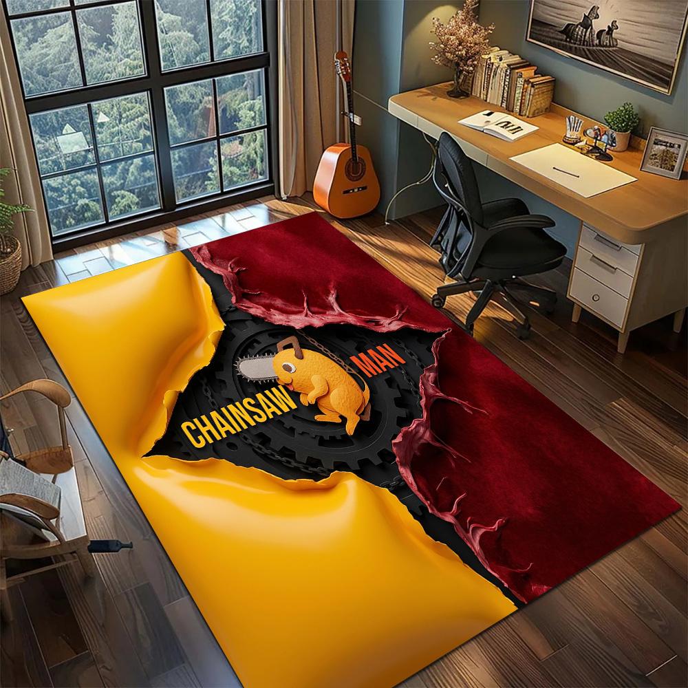 Chainsaw Man Carpet Floor Mat Non Slip Washable Large Area Gamer Bedroom Home Room Decor YUN6512