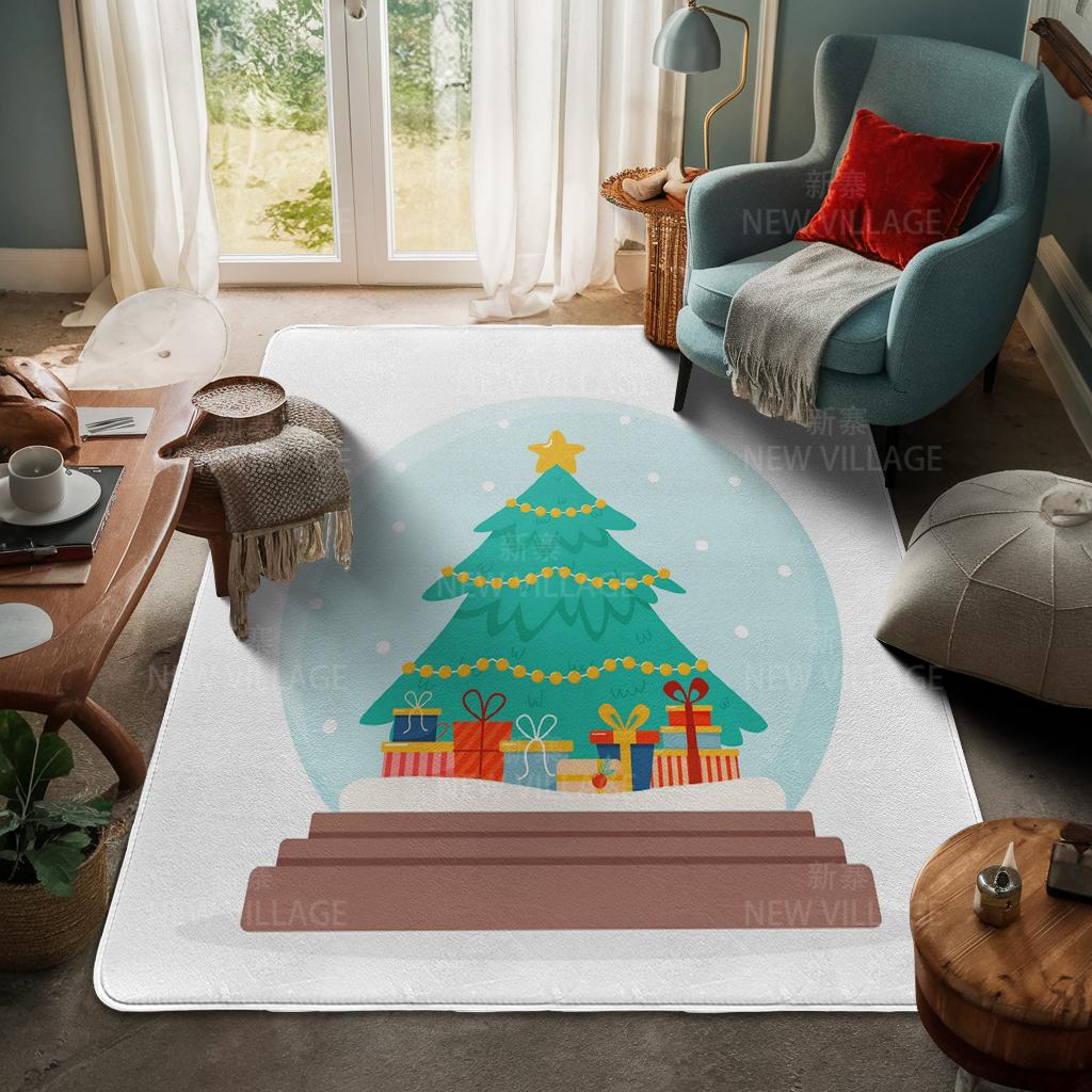 Ковер у входа в дом Домашний коврик у двери Гостиная Ванная Комната Ноги ванная комната Нескользящие коврики с водопоглощением для ванной Счастливого Рождества зима