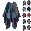 Women Winter Warm Oversized Printing Blanket Cape Wraps Shawl Cardigans