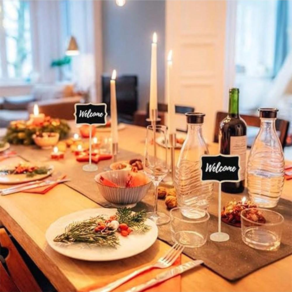 Chalkboard Signs, 20 PCS Mini Chalkboard with Easel Stand, Small Wooden Chalkboard for Party, Event Decorations