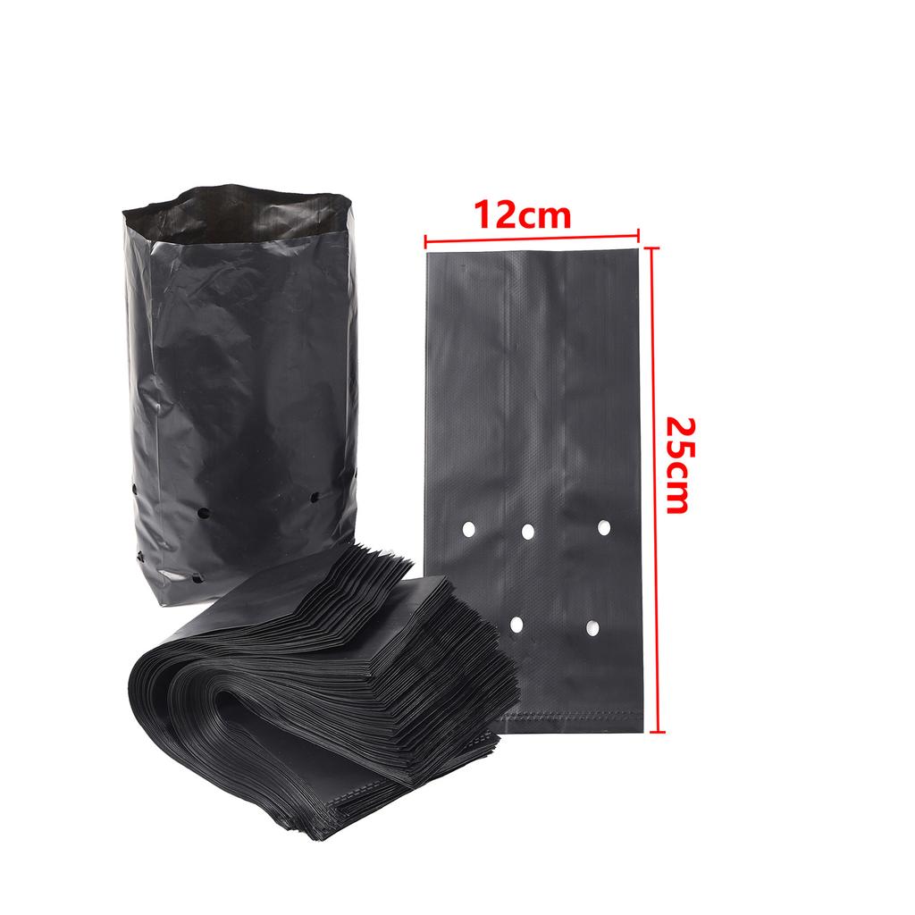 PE Plastic Nursery Bag Thicken Plant Grow Bag Seedling Pot Black Planting Sack Breathable Hole Container Garden Supplies 2/20Pcs