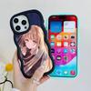 Чехол для телефона Angel Mahiru Shina для iPhone 17 16 15 14 13 12 11 Air Pro Max Plus Черный Мягкий ТПУ Покрытие с волнистым краем