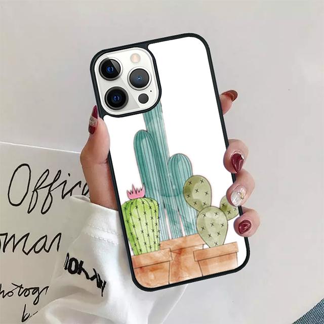 Растения Кактус Банан Ламы Чехол для Телефона Обложка Для iPhone 17 Air 15 16 14 13 12 Pro Max 11 Pro Max Plus Coque Оболочка