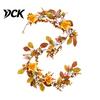Halloween Hanging Wreath Willow Vine Twig Garland, Yellow Artificial Branch Decor for Fireplace Mantle Realistic Silk Flowers Home Wall, Flexible with