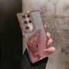 Подходит для Samsung S25ULTRA Гальванизированная Рамка со Стразами Блестящая Бабочка Подставка Чехол для Мобильного Телефона A55 Полностью Покрывающая Пленка на Объектив